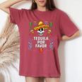 Tequila Por Favor アルコール テキーラ酒飲み メキシコ レディースオーバーサイズコンフォートTシャツ Crimson