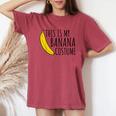 This Is My Banana Costume これが私のバナナの衣装 レディースオーバーサイズコンフォートTシャツ Crimson