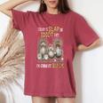 Today Is Slap An Idiot Day I’M Gonna Be Busy Crazy Chicken Women's Oversized Comfort T-Shirt Crimson
