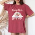 Vintage Chainsaw Bunny Rage Horror Movie Graphic レディースオーバーサイズコンフォートTシャツ Crimson