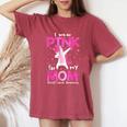 I Wear Pink For My Mom Breast Cancer Awarenessupport レディースオーバーサイズコンフォートTシャツ Crimson