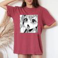 かわいいアヘ顔 アニメ 女の子 オタクウィーブ ラブ ビッグアイズ ドリップ レディースオーバーサイズコンフォートTシャツ Crimson