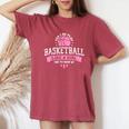 はい、私は女の子のようにバスケットボールをします レディースオーバーサイズコンフォートTシャツ Crimson