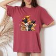 アニメ カワイイ チワワ 女の子 男の子 キッズ レディースオーバーサイズコンフォートTシャツ Crimson