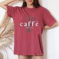 イタリアンカフェ Il Caffè Èita Coffee Is Life バリスタラテ 2 レディースオーバーサイズコンフォートTシャツ Crimson