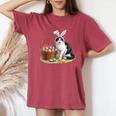 イースターデー 猫 バニー 耳 卵 イースター ウサギ 男性 女性 キッズ レディースオーバーサイズコンフォートTシャツ Crimson