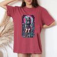 オカルト ゴシック E-Girl ゴスガール 美的 アニメ デザイン レディースオーバーサイズコンフォートTシャツ Crimson