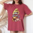 カエルキャッチャー 男の子 女の子 カエルハンター 動物 恋人 カエル レディースオーバーサイズコンフォートTシャツ Crimson