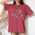クラゲ柄 海洋生物 海洋生物 海洋生物 女の子 レディースオーバーサイズコンフォートTシャツ Crimson