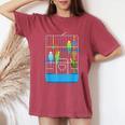 セキセイインコ かわいい 鳥 飼い主 ペット ギフト 女の子 レディースオーバーサイズコンフォートTシャツ Crimson