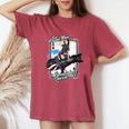 ピンナップ セクシーガールギフト 男性またはピンナップラバー、Bombshell Queen レディースオーバーサイズコンフォートTシャツ Crimson