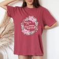 フローラル 97歳 誕生日 男性 女性 97歳 誕生日 レディースオーバーサイズコンフォートTシャツ Crimson