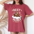 ベンガル猫のお母さんと子猫、母の日、お母さん レディースオーバーサイズコンフォートTシャツ Crimson