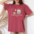 ミニオンズ ボブ&ティム Be Kind Think Kindtay Kind レディースオーバーサイズコンフォートTシャツ Crimson