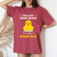 ラバーダックシャツ I'm Really A Rubber Duck レディースオーバーサイズコンフォートTシャツ Crimson