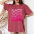 レトロ Beabadoobee 名前 パーソナライズ Beabadoobee レディースオーバーサイズコンフォートTシャツ Crimson