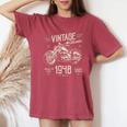 ヴィンテージ 1940 85 歳の誕生日プレゼント 男性 女性 85 歳 レディースオーバーサイズコンフォートTシャツ Crimson