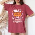 ヴィンテージ 1985年5月 40歳の誕生日プレゼント 男性 女性 レディースオーバーサイズコンフォートTシャツ Crimson