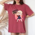 和田ダン しぐれ うい ロリ ダンス ダンス アニメ 女の子 レディースオーバーサイズコンフォートTシャツ Crimson