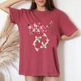 和鯉 鯉 錦鯉 魚 桜 男性 女性 レディースオーバーサイズコンフォートTシャツ Crimson