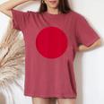 日の丸 Hinomaru 日本の国旗 レディースオーバーサイズコンフォートTシャツ Crimson