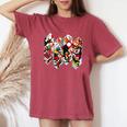 日本の伝統工芸品 花札 男性 女性 レディースオーバーサイズコンフォートTシャツ Crimson