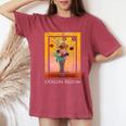 花瓶 オディロン・ルドン 絵画 シンボリズム 花ase Flowers Odilon Redonymbolism レディースオーバーサイズコンフォートTシャツ Crimson