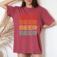 面白いtシャツ 酒 ビール Beer 飲み おもしろ 英語 文字入り 飲み会 酒好き メンズ レディース レディースオーバーサイズコンフォートTシャツ Crimson