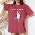 面白い鳥の贈り物女性男性アオアシカツオドリ レディースオーバーサイズコンフォートTシャツ Crimson
