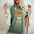 99歳祝福され愛された花 99歳の誕生日お母さんおばあちゃん レディースオーバーサイズコンフォートTシャツ Moss