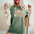Auntie Godmother Bestie Aunt God Mother Bestie Women's Oversized Comfort T-Shirt Moss