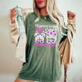 Her Biggest Fan Gymnastics Aunt Of A Gymnast Auntie Women's Oversized Comfort T-Shirt Moss
