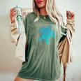 Boho Tiki ティールウミガメ 気泡付き 亀 レディースオーバーサイズコンフォートTシャツ Moss