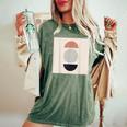 Boho 抽象形アート ミッドセンチュリー モダンアート レディースオーバーサイズコンフォートTシャツ Moss