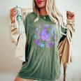 In My Chicken Mom Era Retro Groovy Mama Farm Country Animals Women's Oversized Comfort T-Shirt Moss