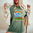 Chinga La Migra Chinga Tu Maga Rainbow Immigration Rights Women's Oversized Comfort T-Shirt Moss