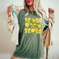 Cute Lemon Tropical Fruits Coquette Bows Summer Girl Women Women's Oversized Comfort T-Shirt Moss