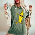 Dabbing バナナ ハワイアン トロピカル フルーツ好き 男性 女性 キッズ レディースオーバーサイズコンフォートTシャツ Moss