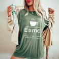 EMc2 Means Energy Milk X Coffee2 レディースオーバーサイズコンフォートTシャツ Moss