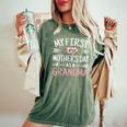 My First As A Grandma Cute Grandmother Women's Oversized Comfort T-Shirt Moss