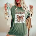 Football Mama Coquette Bow Sport Mom Game Women's Oversized Comfort T-Shirt Moss