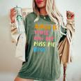 Admit It You'll Low Key Miss Me Bruh グラフィック教師 レディースオーバーサイズコンフォートTシャツ Moss