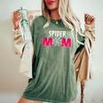 Groovy Spider Mom Matching Family Party Mama Women's Oversized Comfort T-Shirt Moss