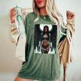 Hot Girl On 男性用 堕天使バトルレディ レディースオーバーサイズコンフォートTシャツ Moss