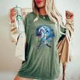 Howling At The Moon シャツ インコシャツ ファニーセキセイインコシャツ レディースオーバーサイズコンフォートTシャツ Moss