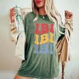 Ibi City Groovy レトロ レディースオーバーサイズコンフォートTシャツ Moss