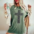 Jesus Christ Messiah Biblical Names Christian Faith Cross レディースオーバーサイズコンフォートTシャツ Moss