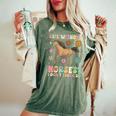 Life Without Horses グルーヴィーな乗馬 乗馬 レディースオーバーサイズコンフォートTシャツ Moss