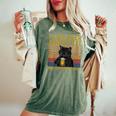 I Like Beer My Cat And Maybe 3人 猫好き ギフト レディースオーバーサイズコンフォートTシャツ Moss