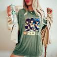 I Love 2D Girls ファニーメイド アニメ マンガ Manwha Waifu Otaku レディースオーバーサイズコンフォートTシャツ Moss